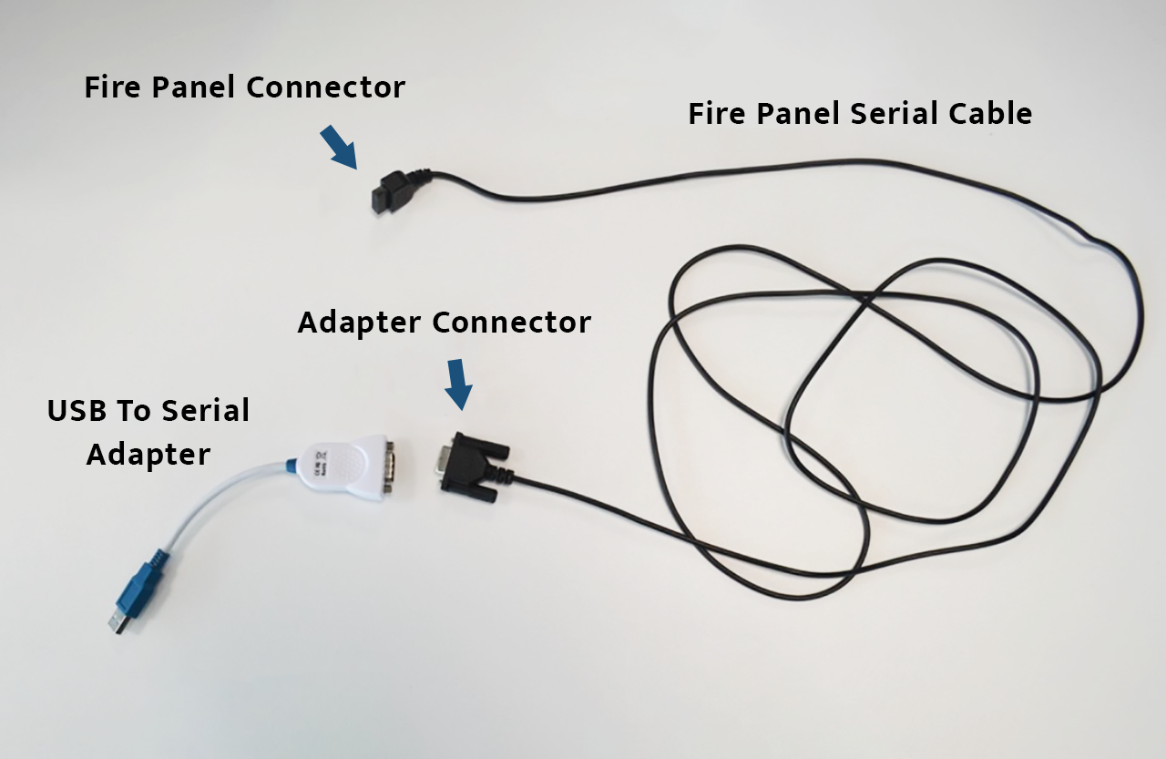 Figure 1a - connecting the USB to Serial Adapter