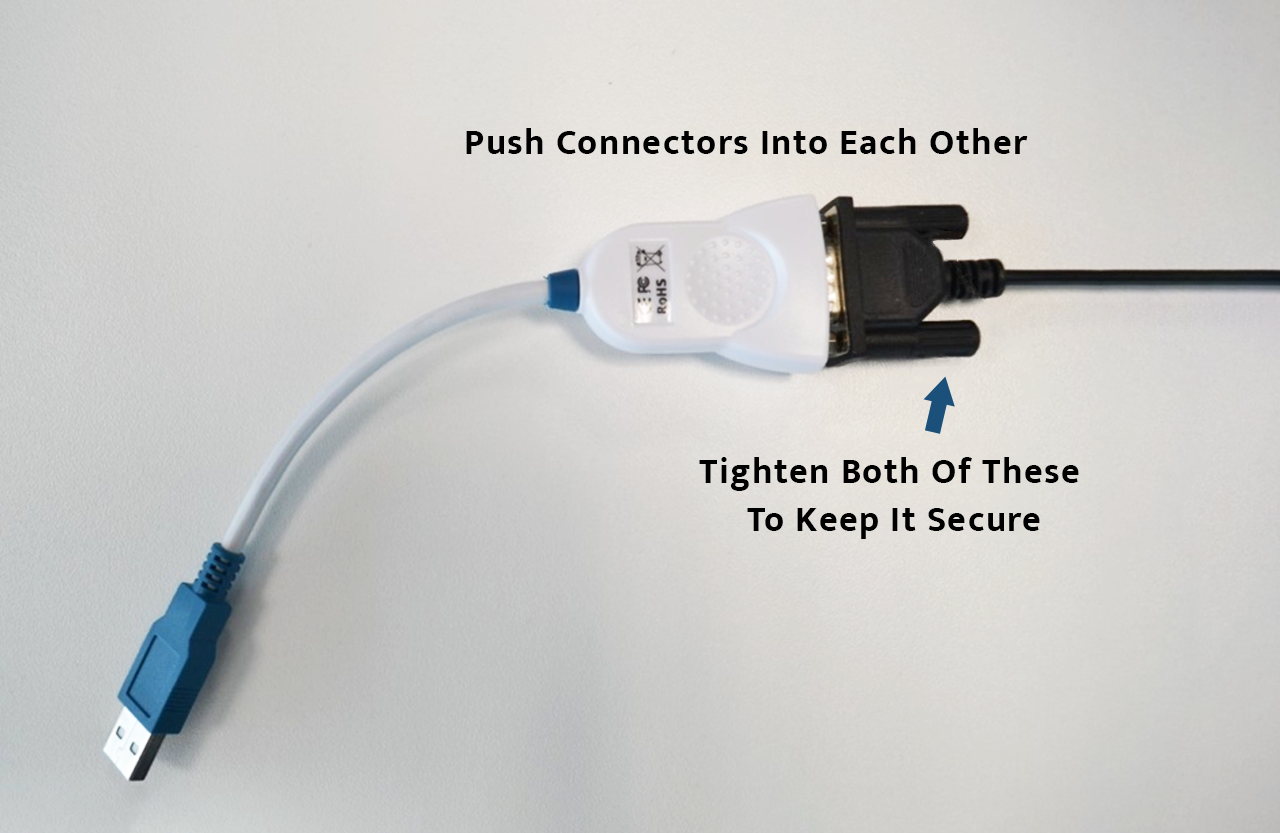 Figure 1b - connecting the USB to Serial Adapter